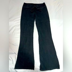 Brandy Melville Black and Grey Flare Sweatpants